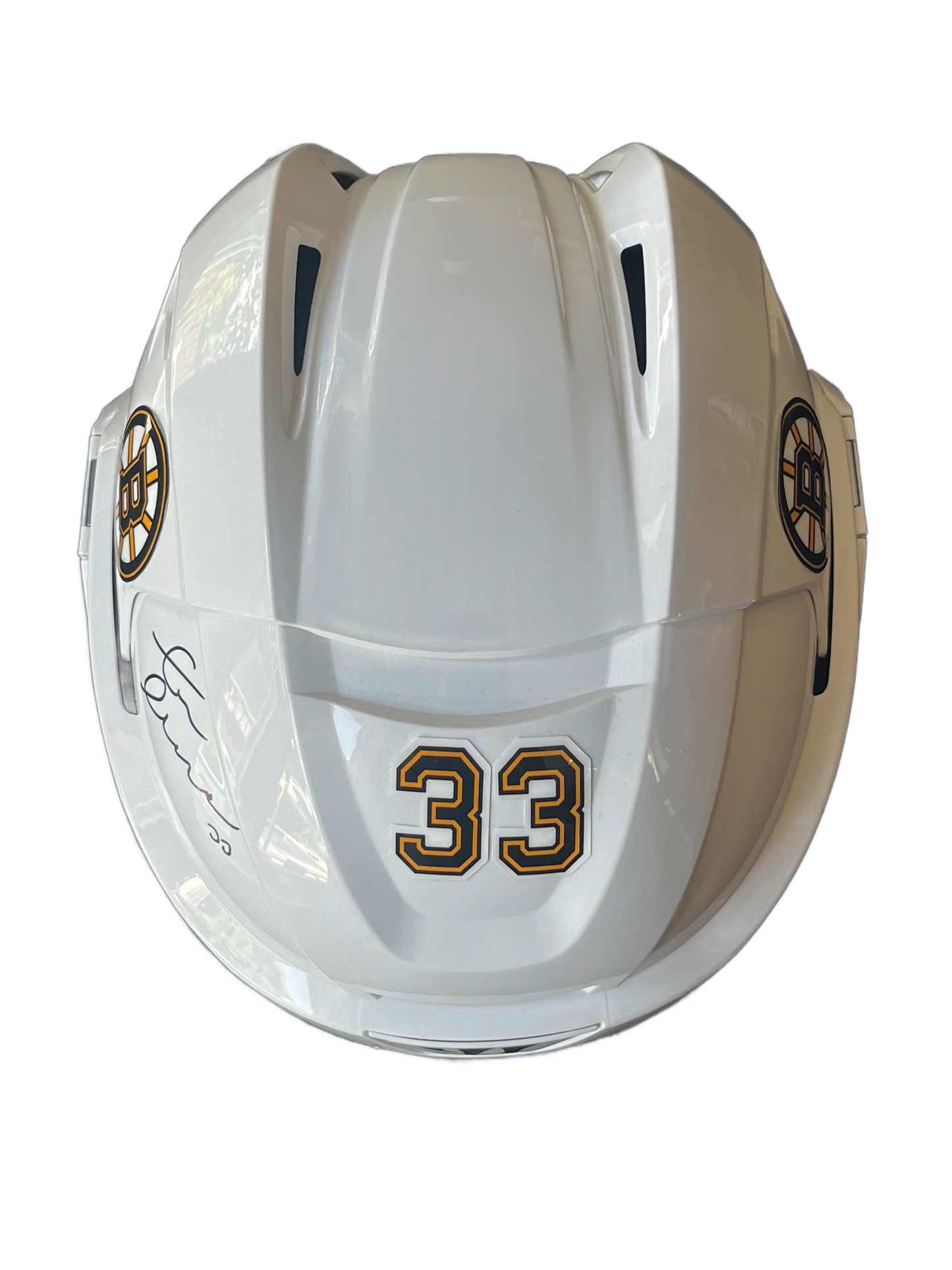 Zdeno Chara "Big Z" Autographed Boston Bruins White Hockey Helmet
