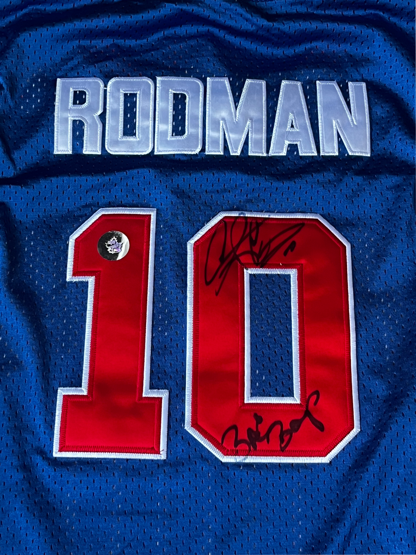 Dennis Rodman Autographed Detroit Pistons Adidas Jersey