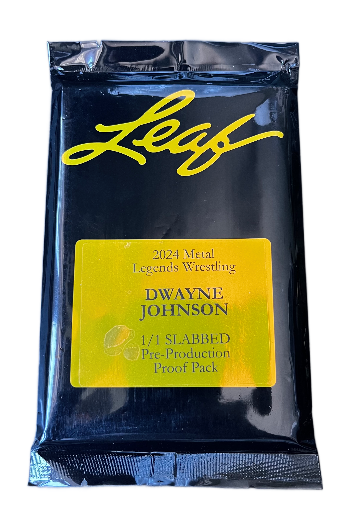 Dwayne Johnson 2024 Leaf Metal Legends Wrestling Slabbed #1/1 Pre-Production Proof Mystery Pack