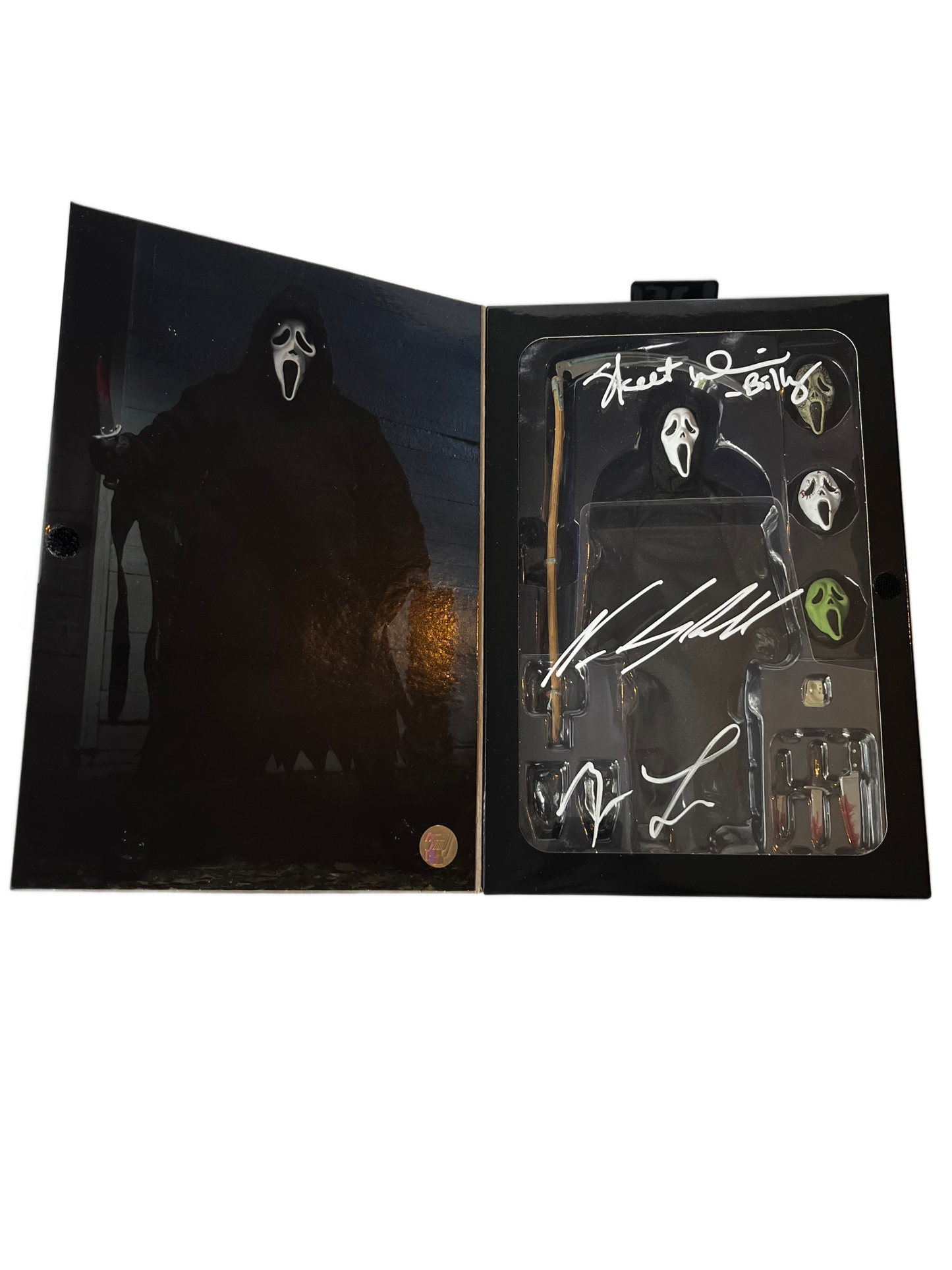Neve Campbell, Matthew Lillard & Skeet Ulrich Signed Scream Ghost Face Action Figure
