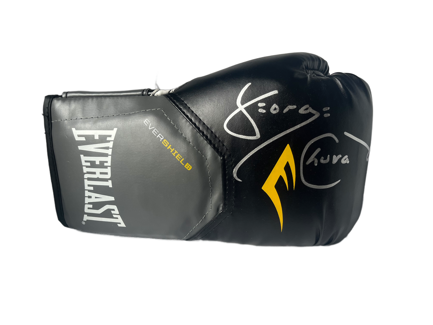 George Chuvalo Autographed Black Everlast Boxing Glove