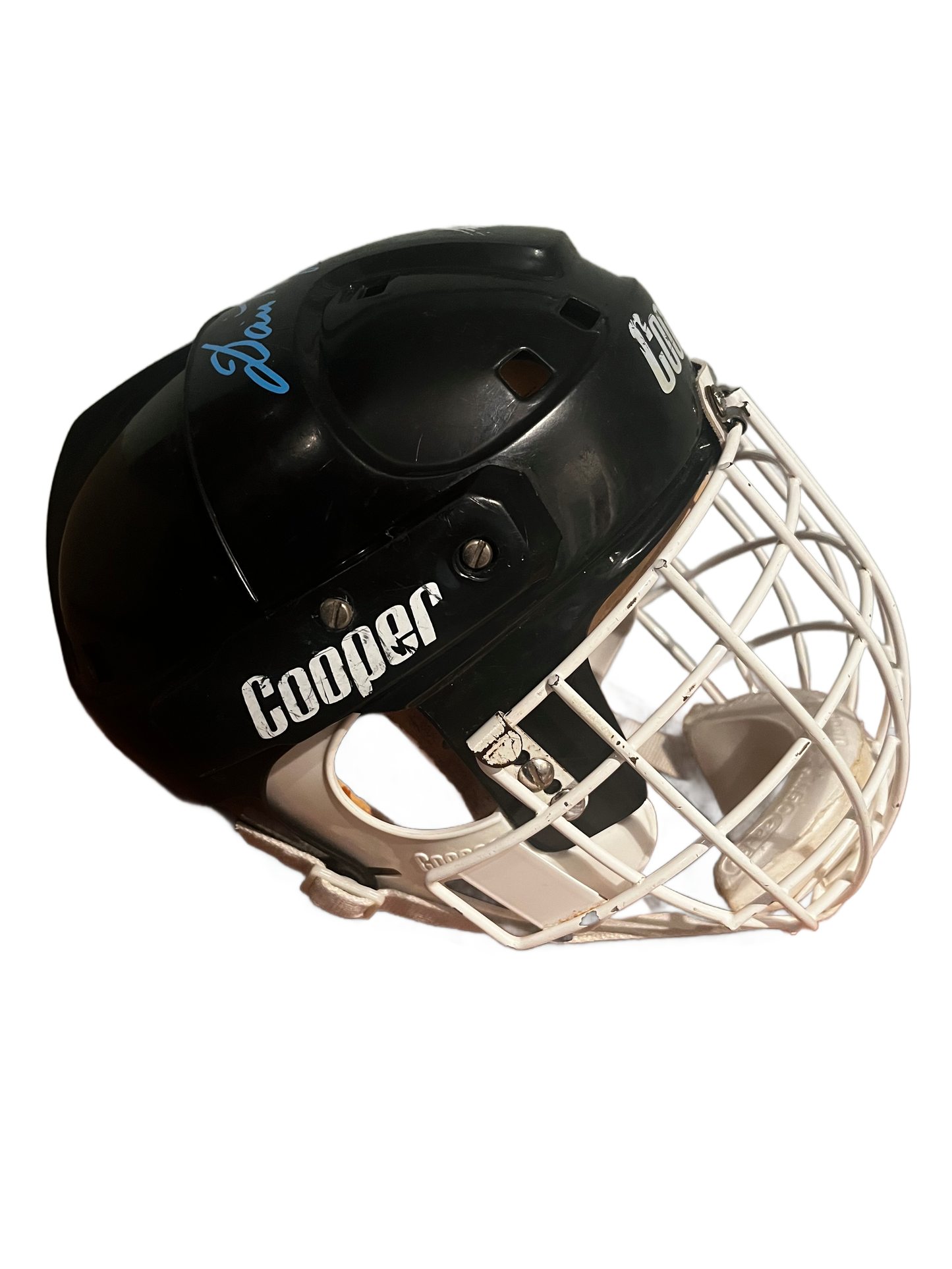 Dominik Hasek Autographed Vintage SK 2000 Black Cooper Goalie Helmet