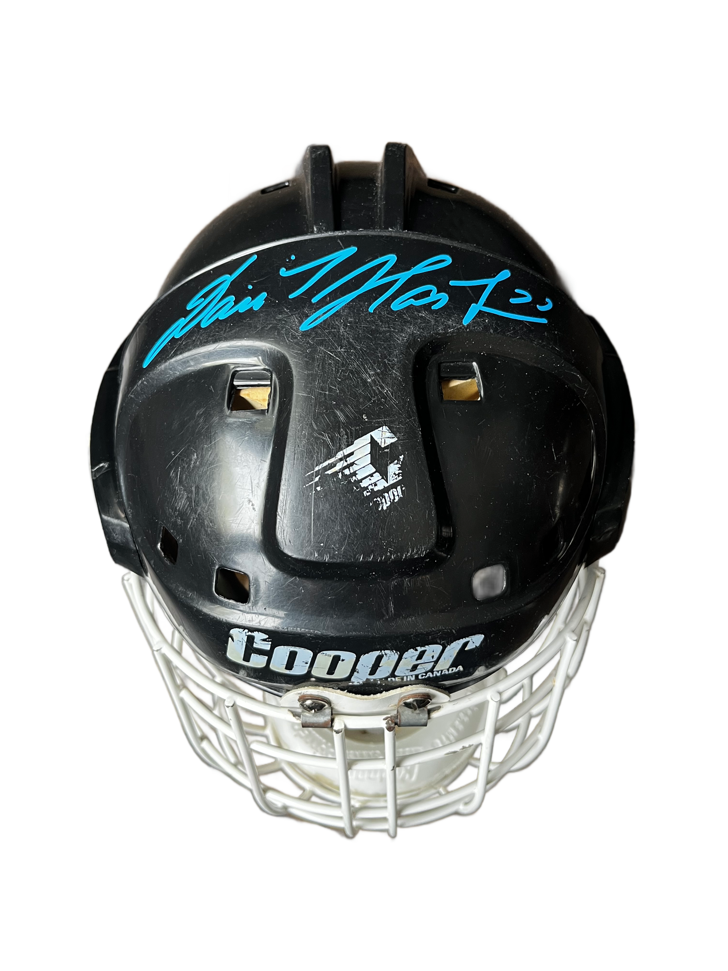 Dominik Hasek Autographed Vintage SK 2000 Black Cooper Goalie Helmet