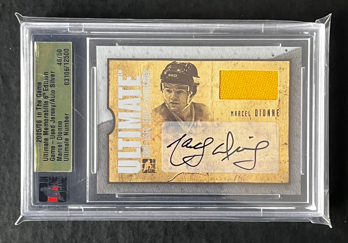 Marcel Dionne 2005 In The Game Ultimate Game Used Jersey Auto Silver #46/50