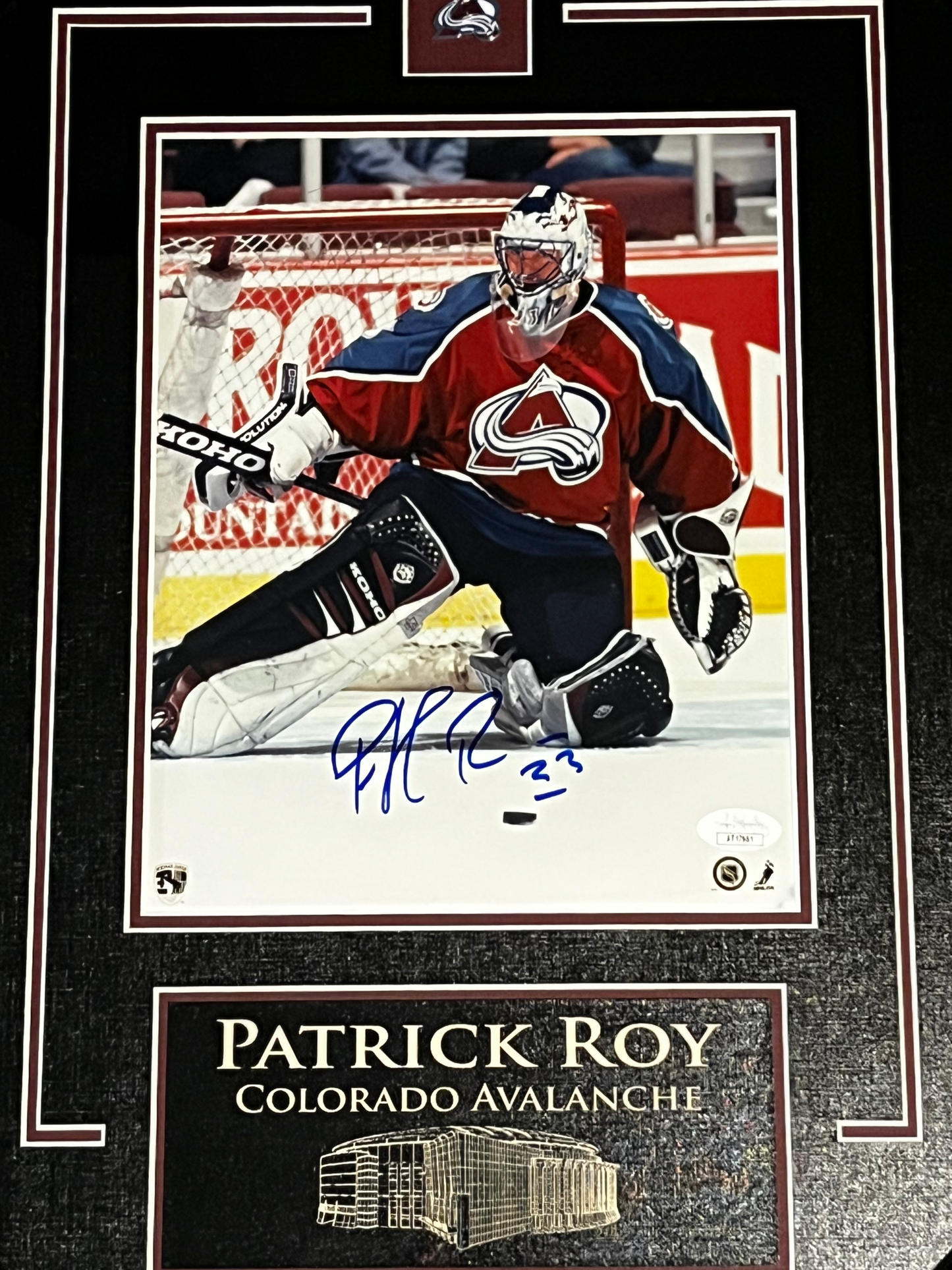 Patrick Roy Colorado Avalanche Autographed Framed 8x10