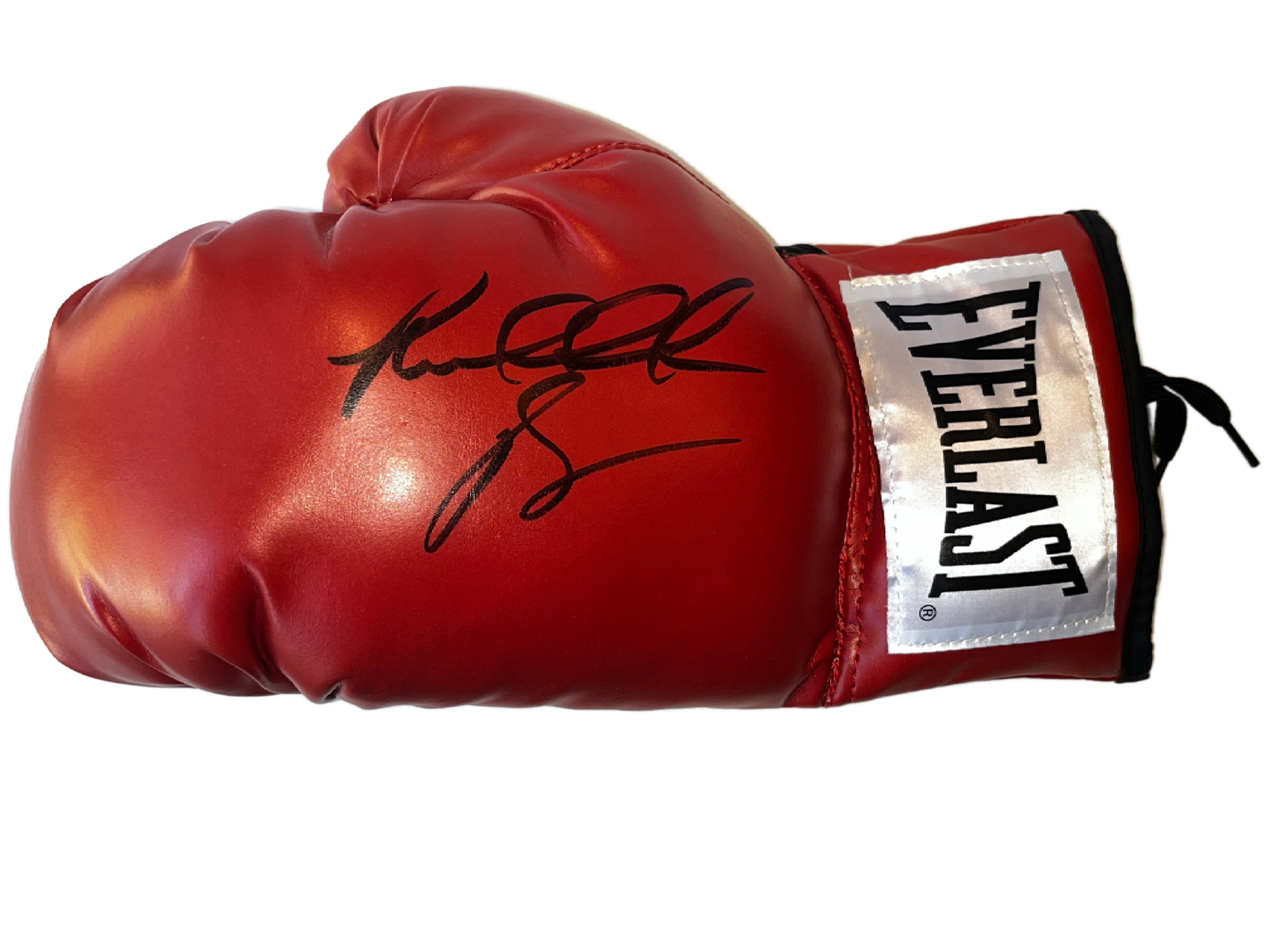Riddick Bowe Signed Everlast Red Boxing Glove