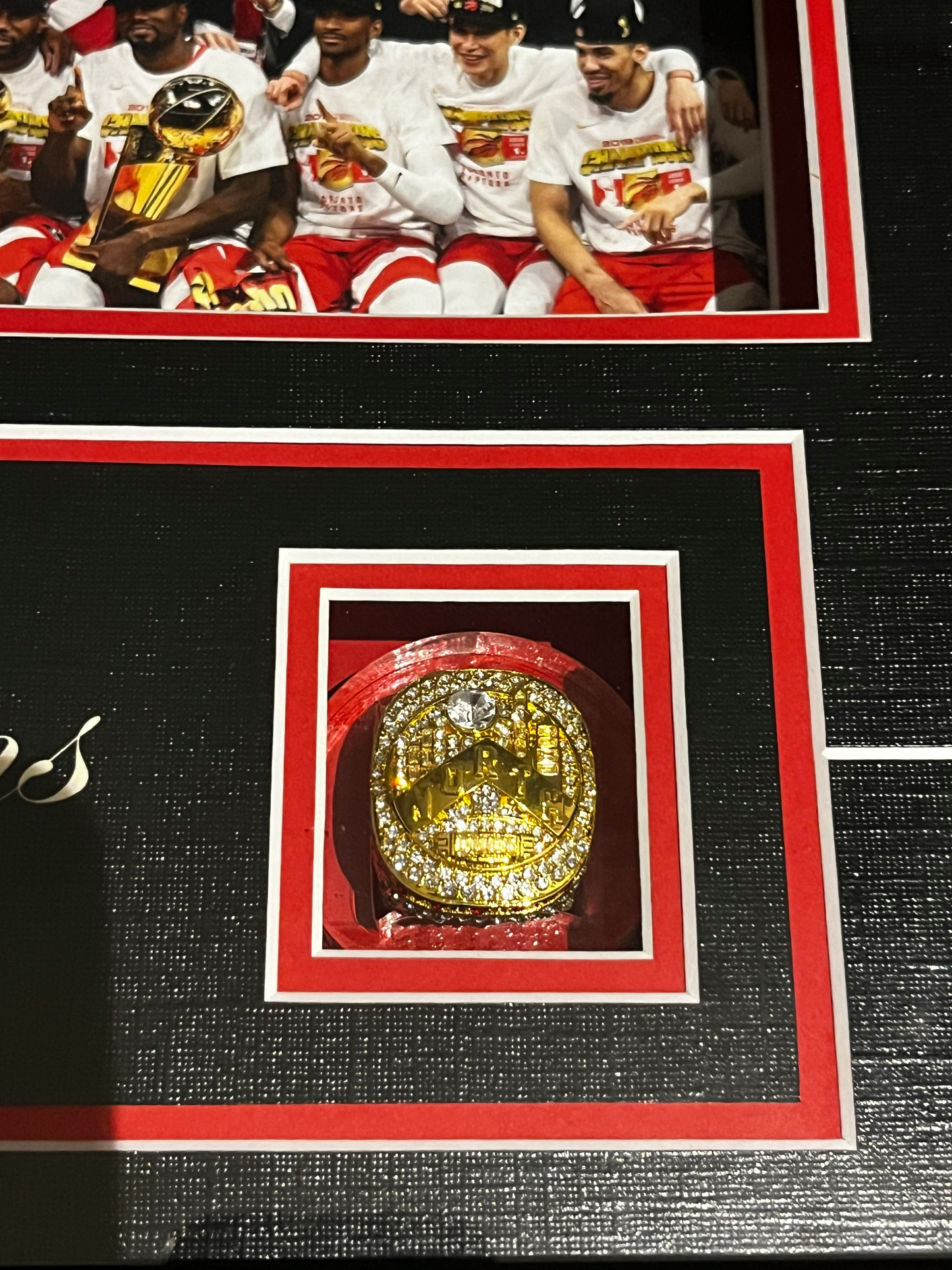Toronto Raptors Cabinet With Championship Ring 2019 CHAMPS!!!