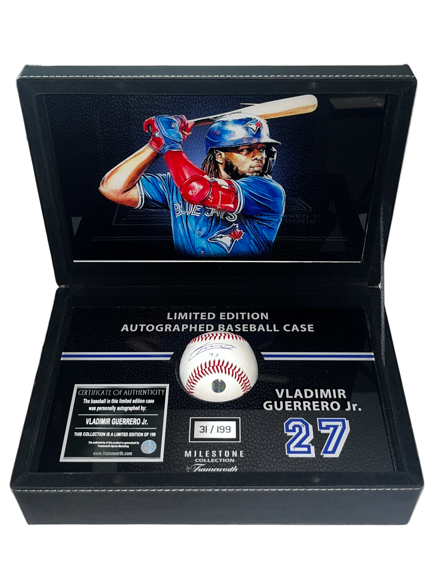 Vladamir Guererro Jr. Autographed Baseball Deluxe Case Limited Edition