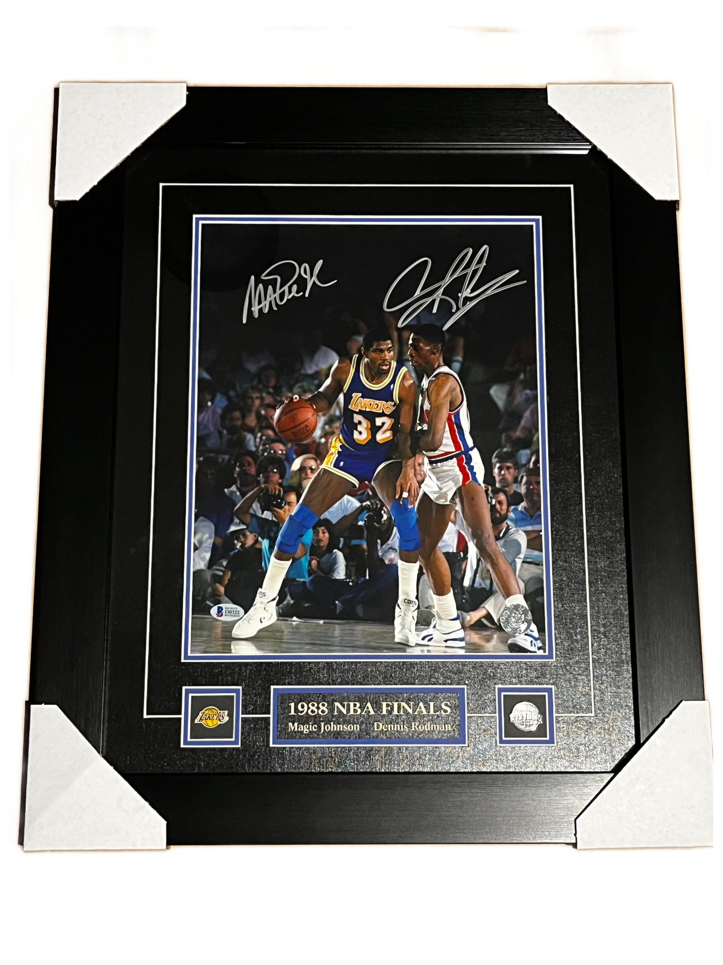 Magic Johnson Autographed Framed 11x14 1988 NBA Finals