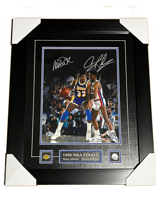 Magic Johnson Autographed Framed 11x14 1988 NBA Finals
