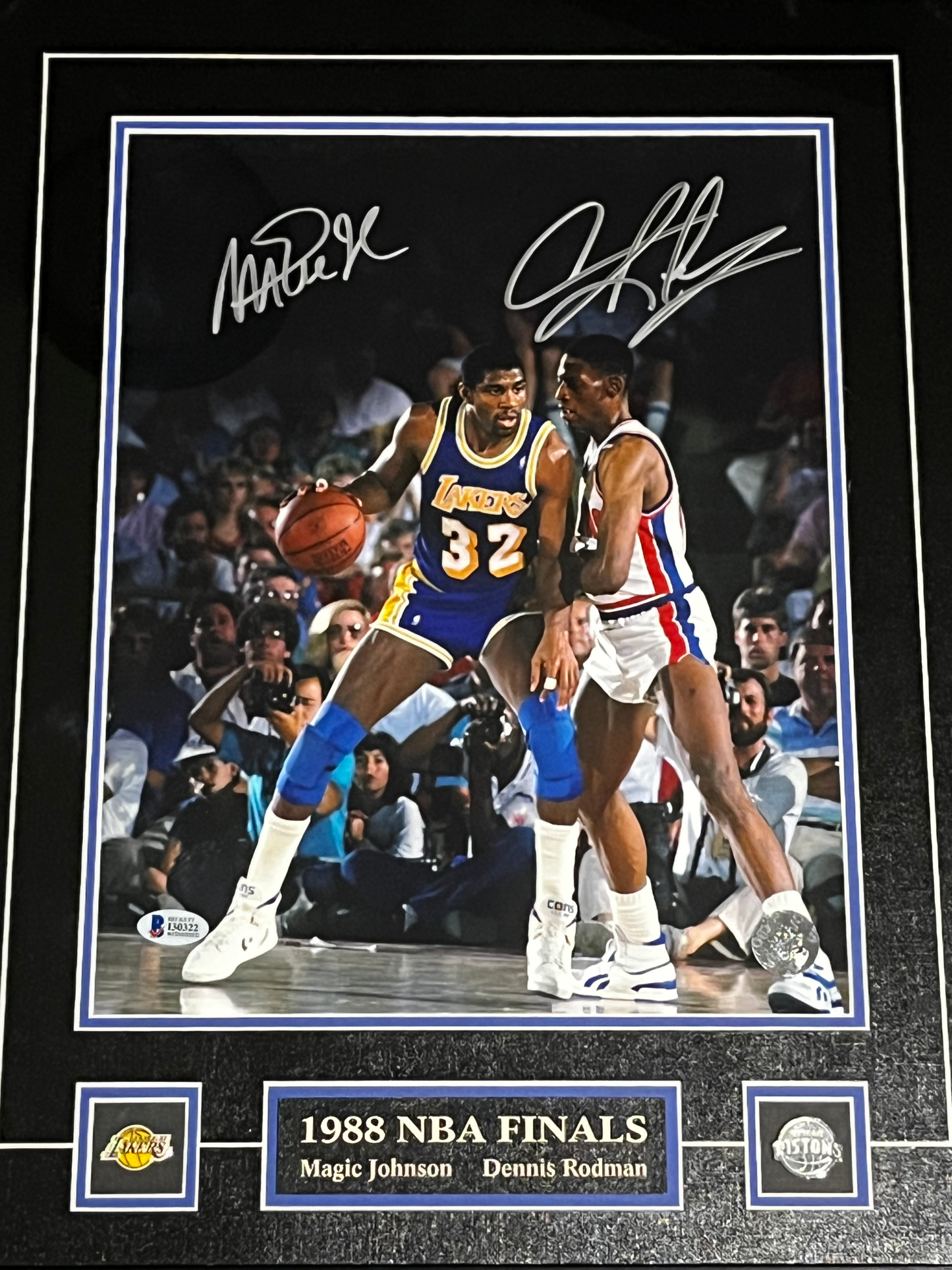 Magic Johnson Autographed Framed 11x14 1988 NBA Finals