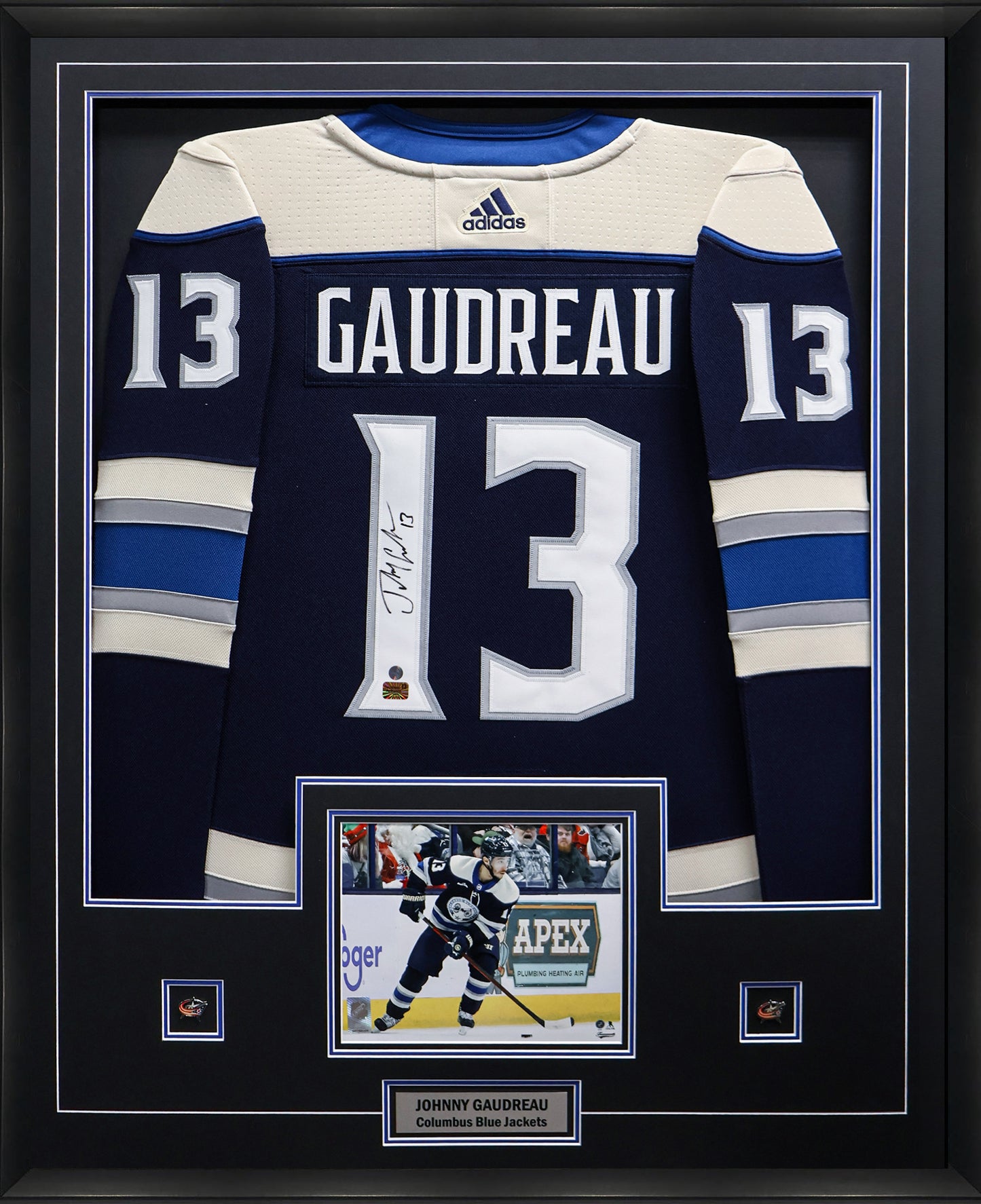 Johnny Gaudreau Signed Columbus Blue Jackets Framed