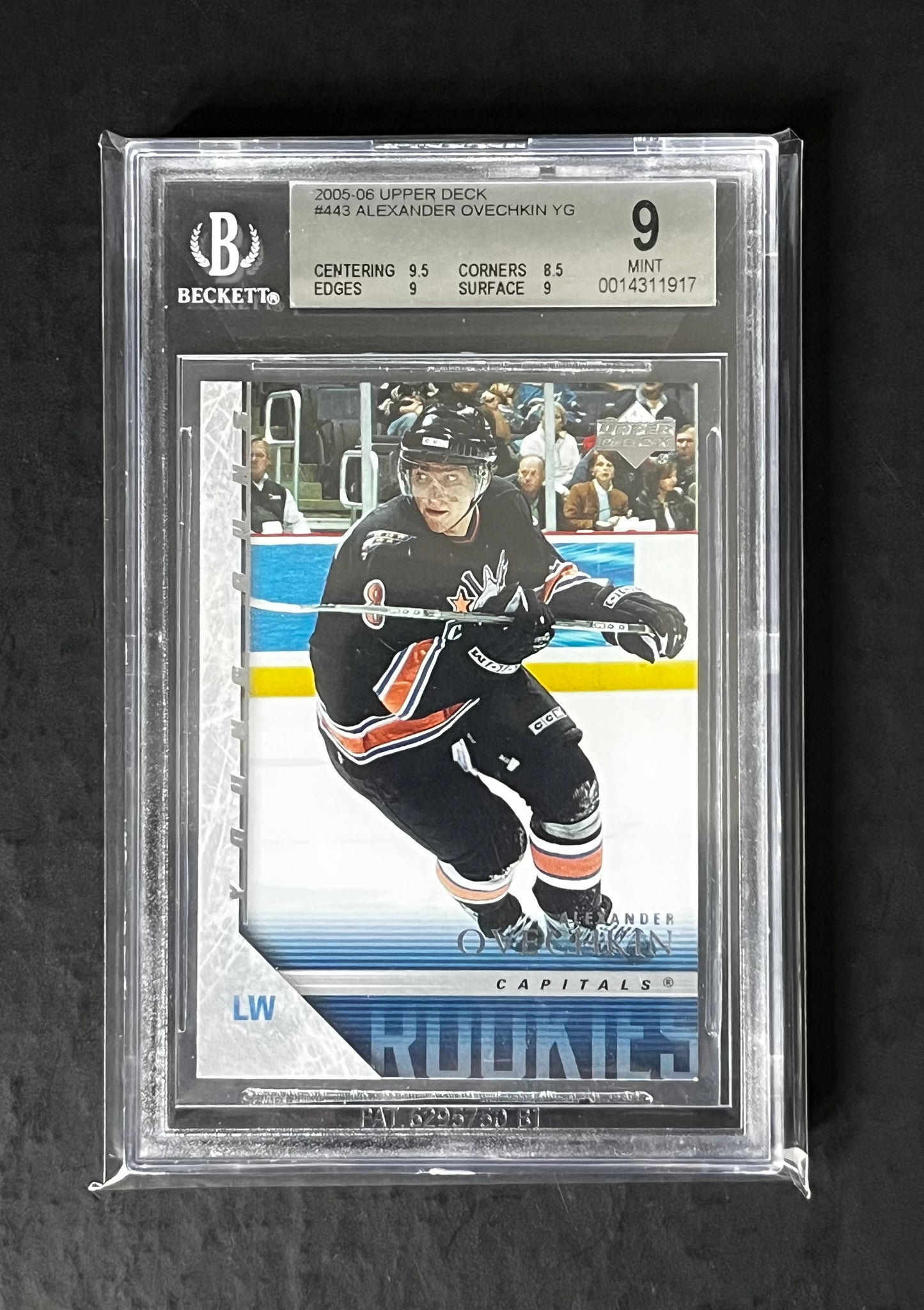 Alexander Ovechkin Graded Young Guns Rookie #443 BGS 9