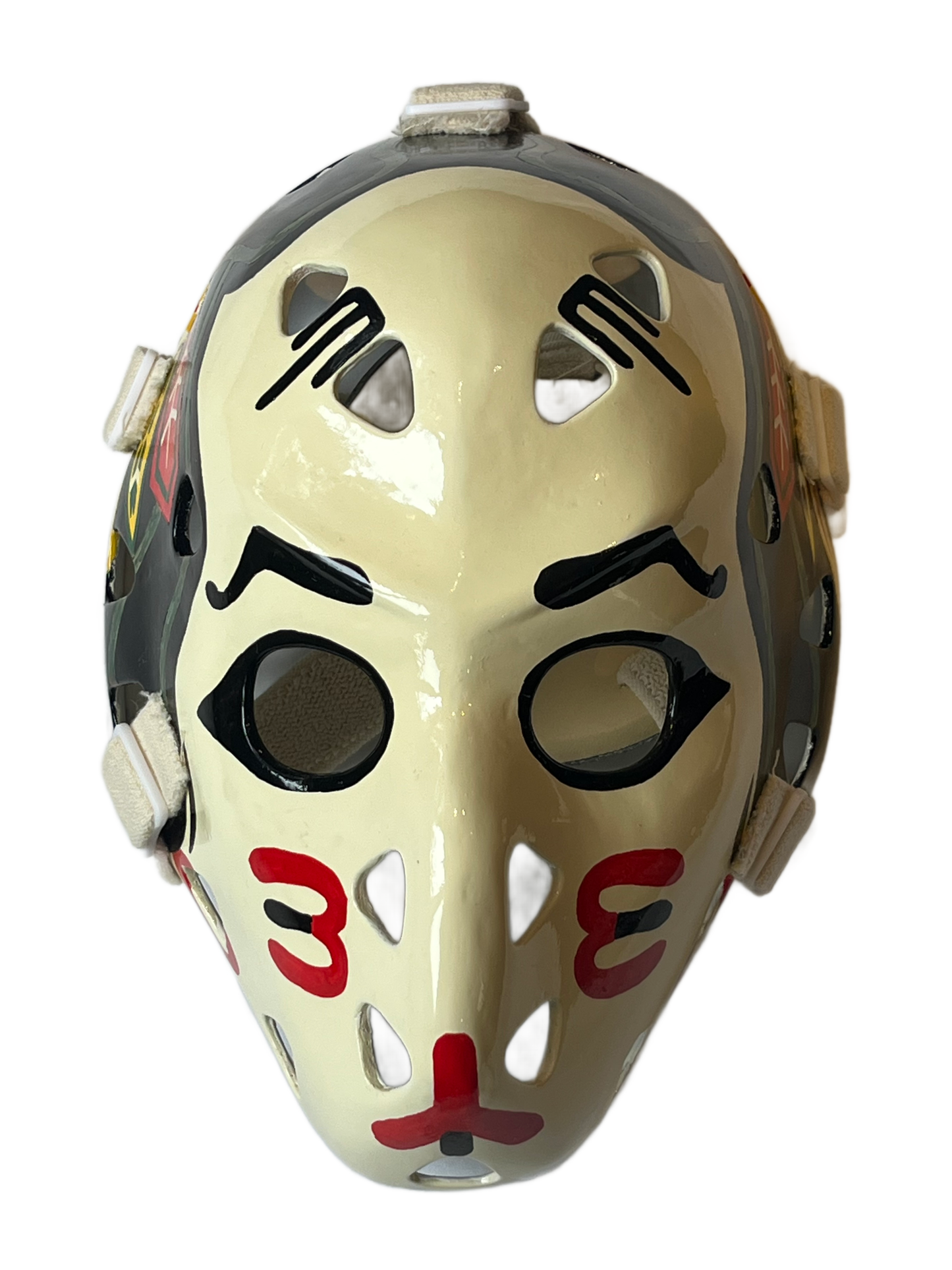 Murray Bannerman Unsigned Chicago Blackhawks Full Size Don Scott Goalie Mask