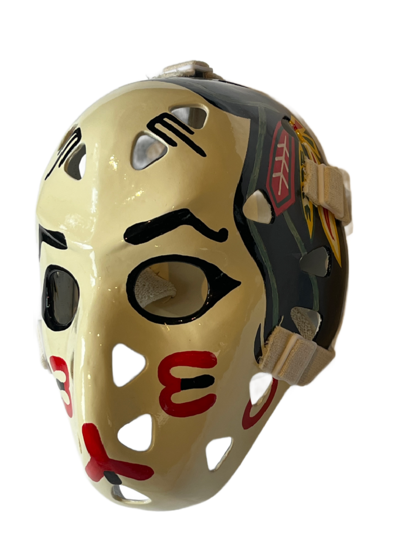 Murray Bannerman Unsigned Chicago Blackhawks Full Size Don Scott Goalie Mask