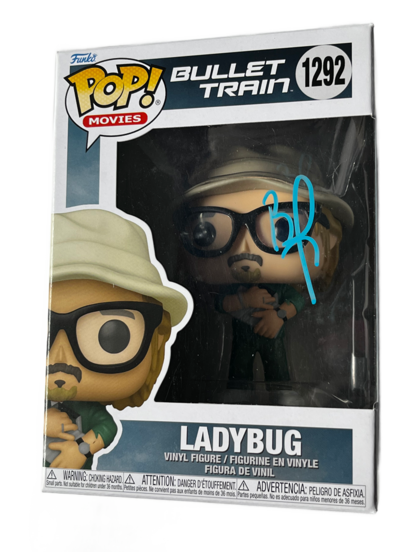 Brad Pitt Bullet Train 1292 Lady Bug Autographed Funko Pop