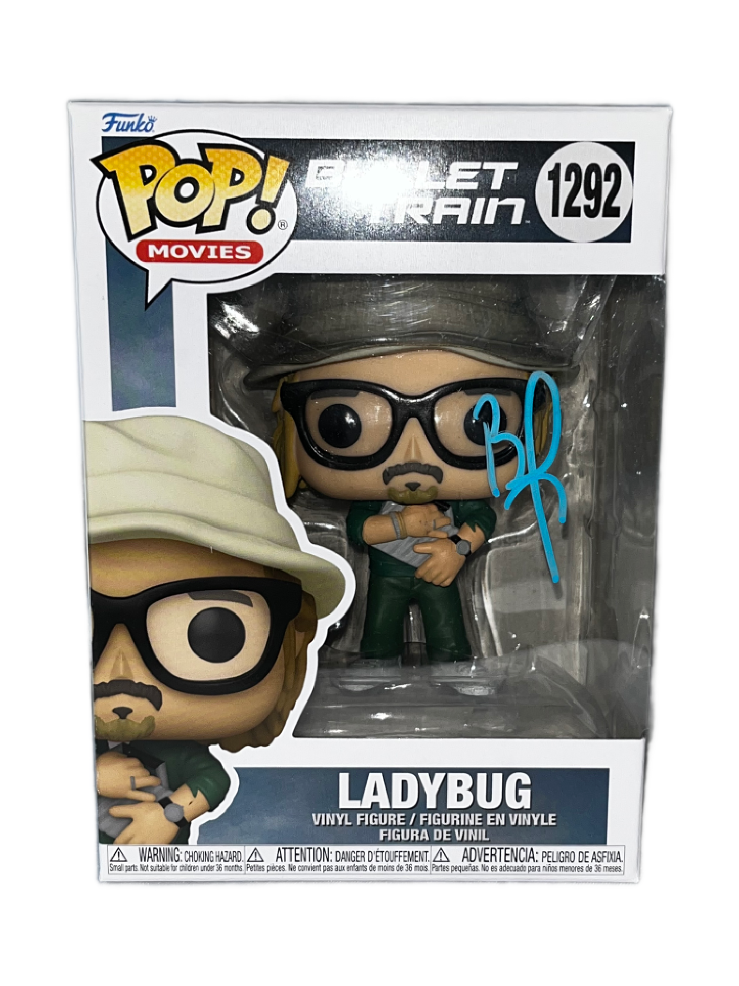 Brad Pitt Bullet Train 1292 Lady Bug Autographed Funko Pop