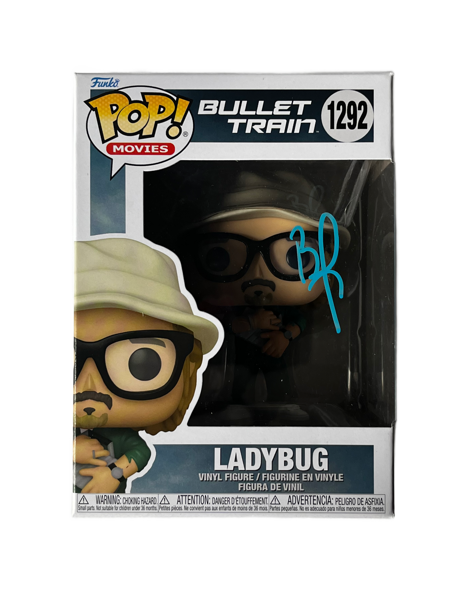 Brad Pitt Bullet Train 1292 Lady Bug Autographed Funko Pop