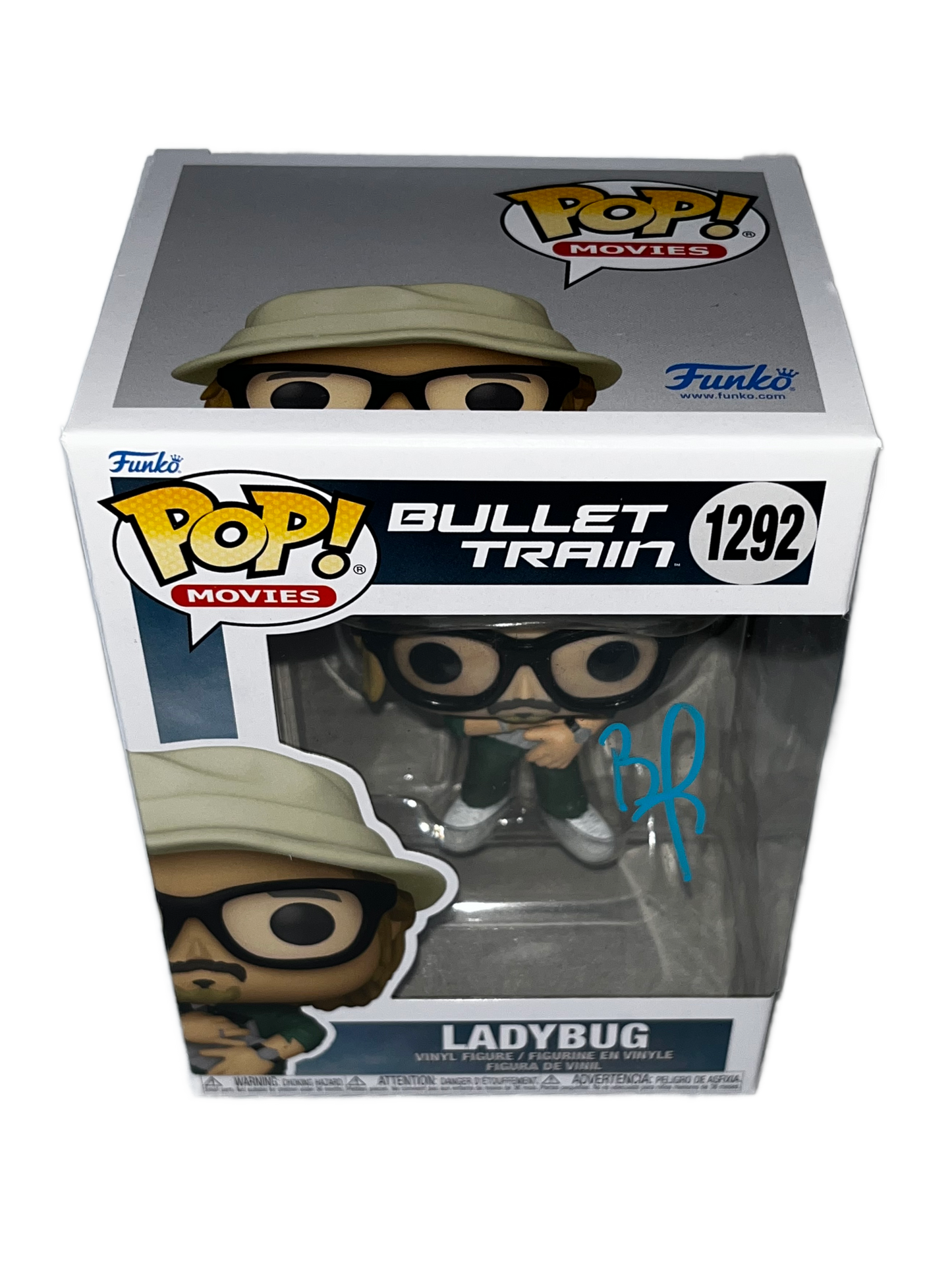 Brad Pitt Bullet Train 1292 Lady Bug Autographed Funko Pop