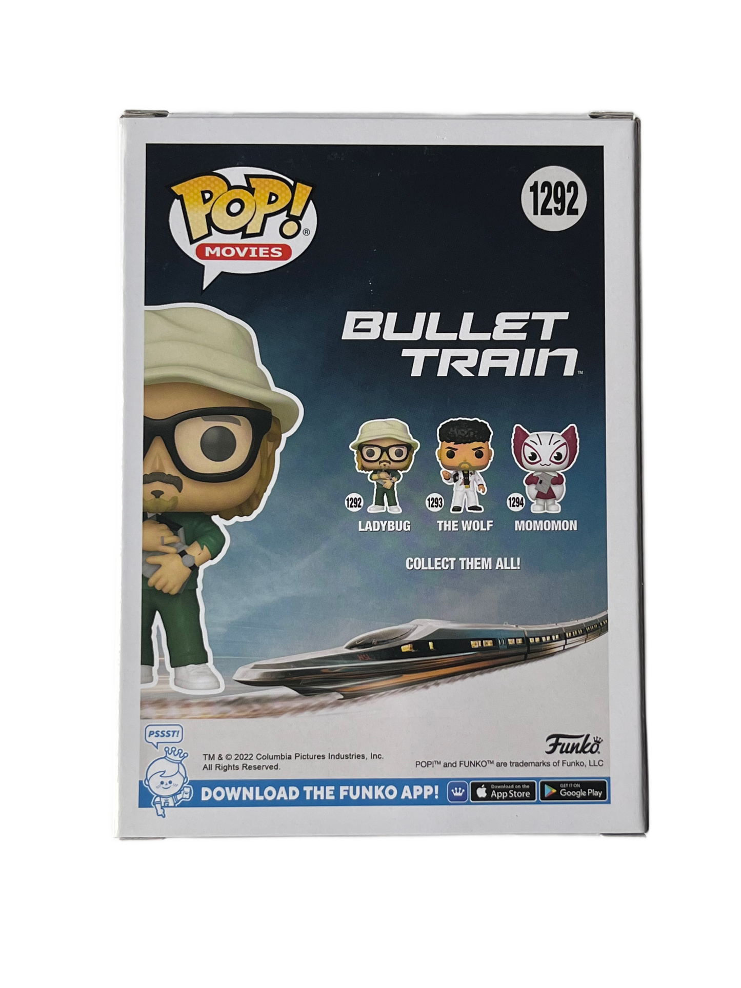 Brad Pitt Bullet Train 1292 Lady Bug Autographed Funko Pop