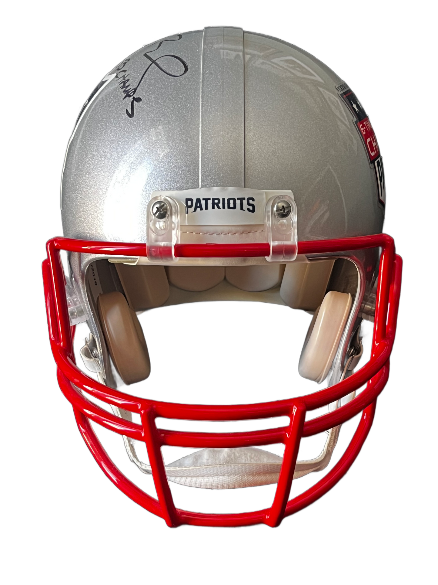 Tom Brady New England Patriots Autographed Riddell Authentic Pro Helmet with "6X SB CHAMPS" Inscription