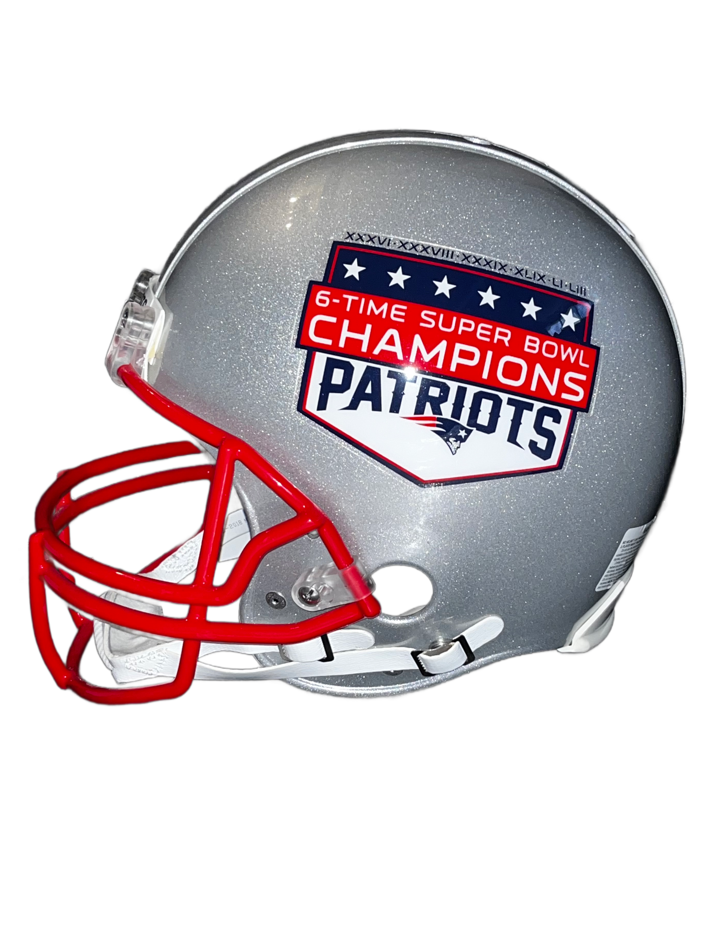 Tom Brady New England Patriots Autographed Riddell Authentic Pro Helmet with "6X SB CHAMPS" Inscription