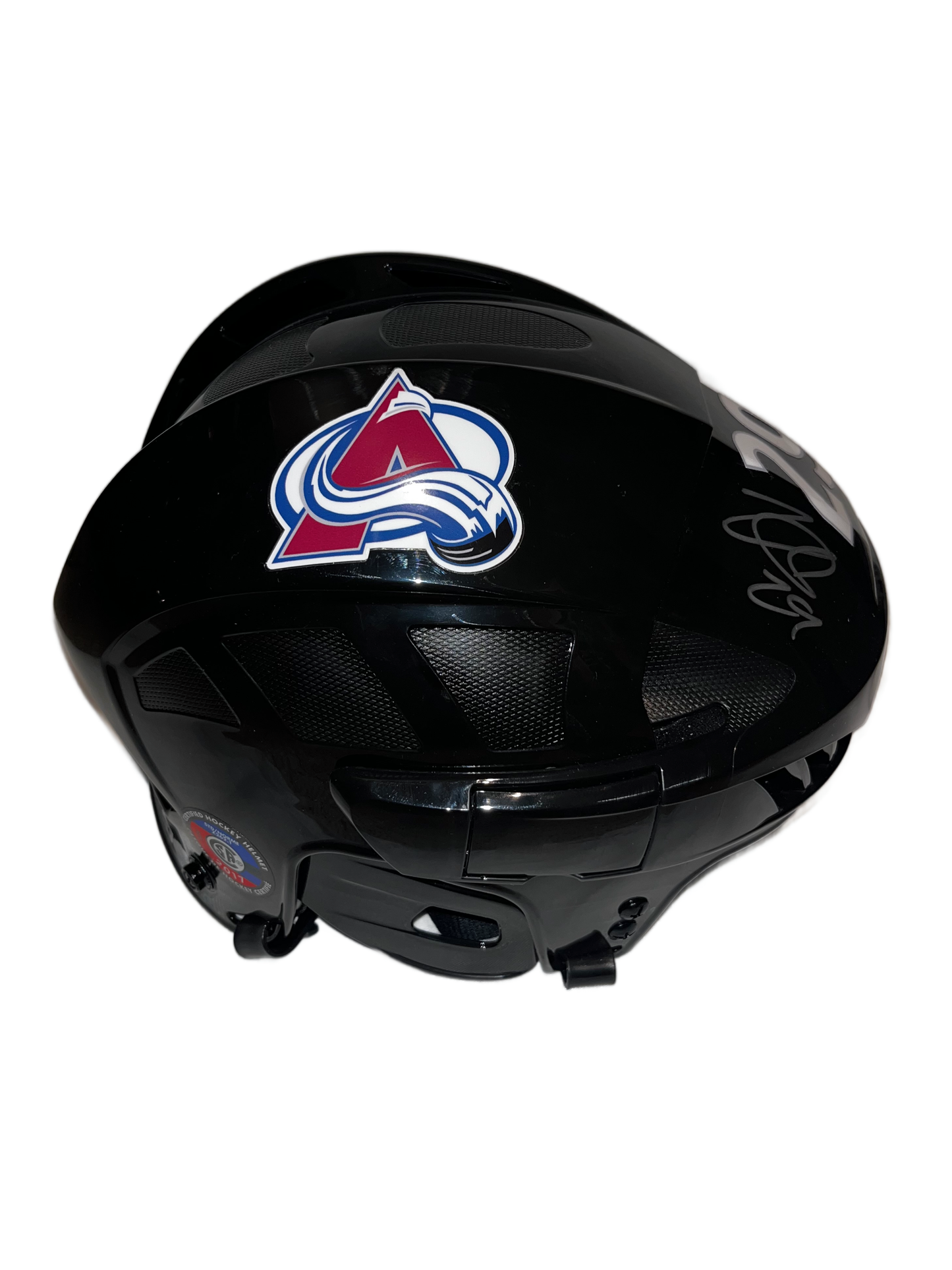Nathan Mackinnon Autographed Black CCM Hockey Helmet