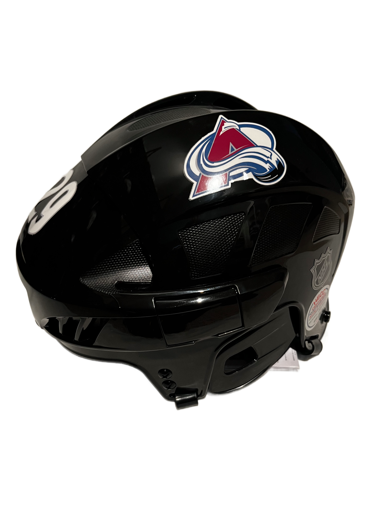 Nathan Mackinnon Autographed Black CCM Hockey Helmet