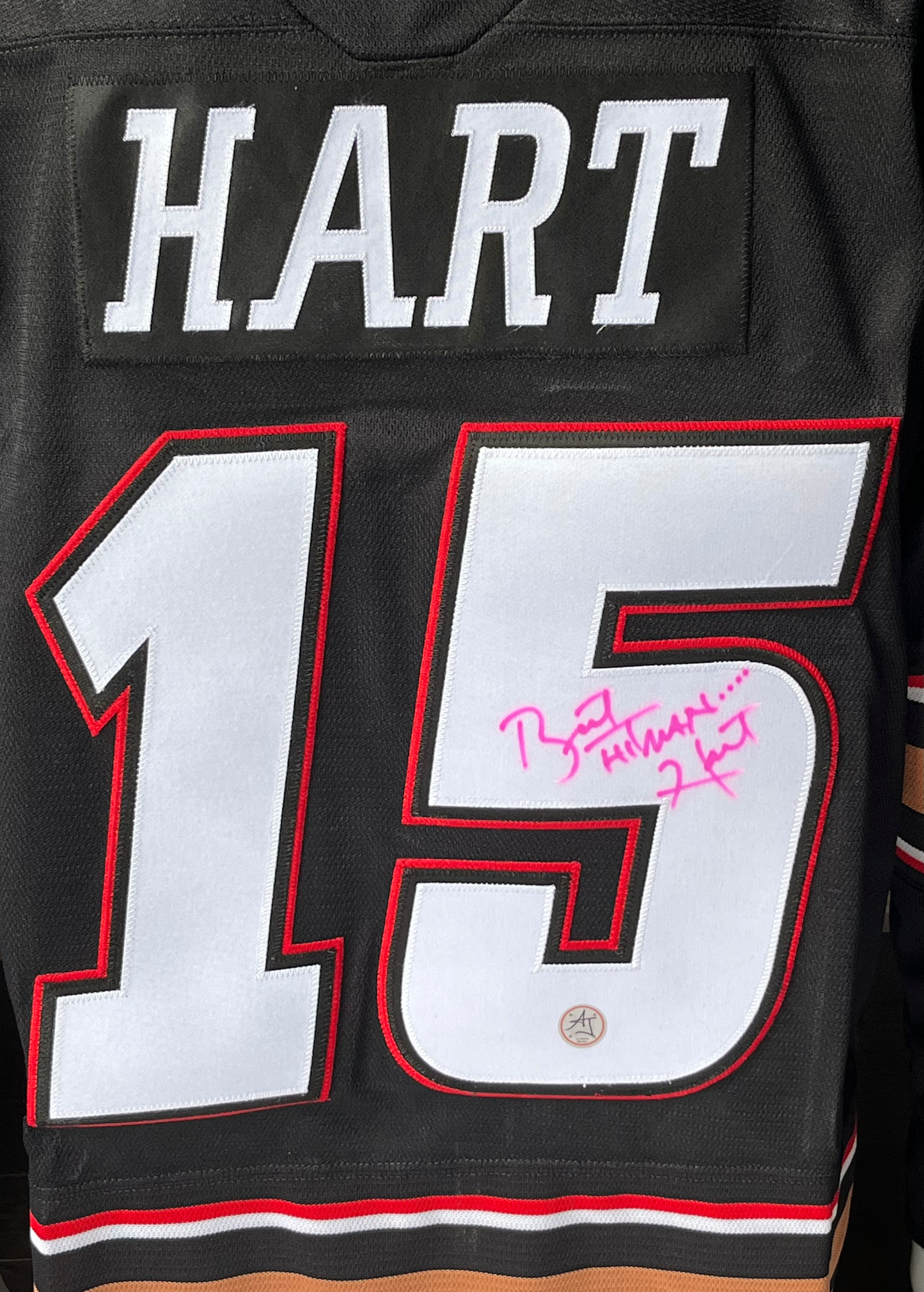 Bret Hitman Hart Autographed Calgary Hitman Jersey