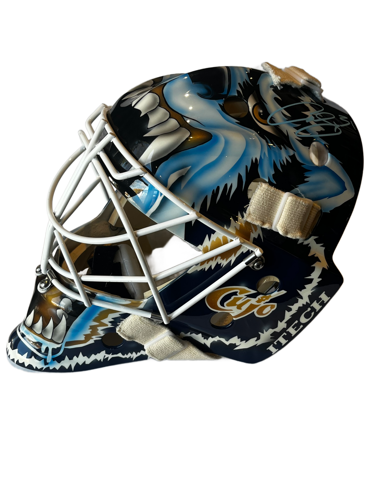 Curtis Joseph "Cujo" Autographed Full Size Edmonton Oilers Mad Dog Goalie Mask