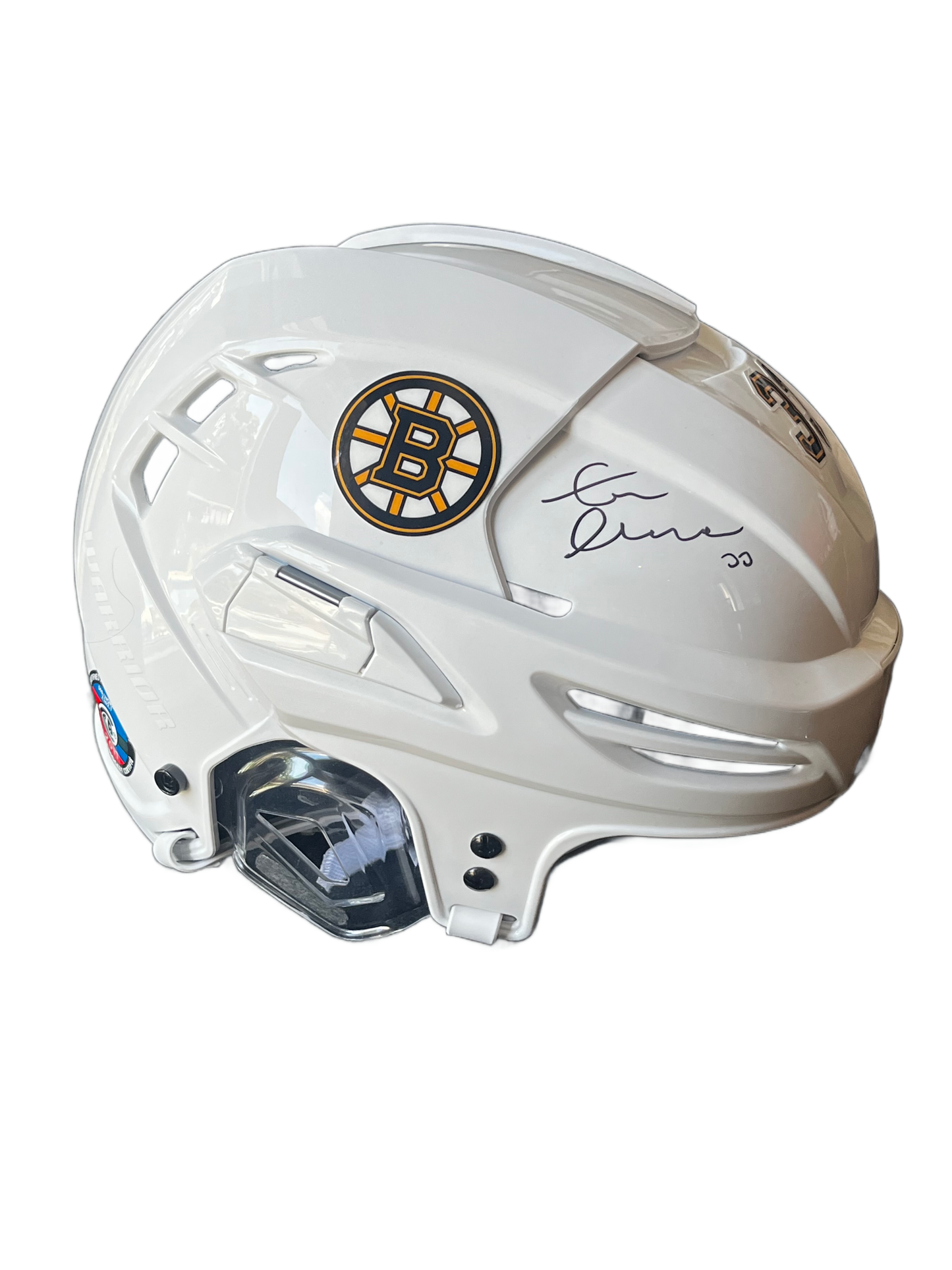 Zdeno Chara "Big Z" Autographed Boston Bruins White Hockey Helmet