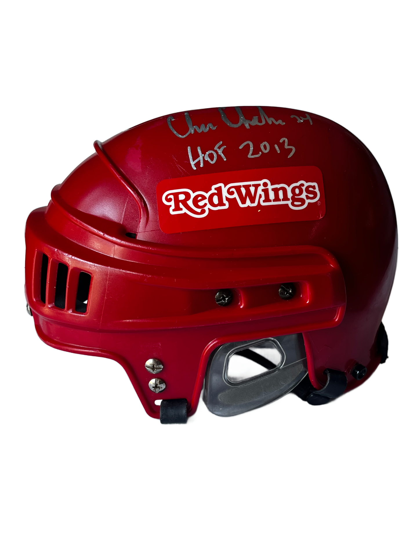 Chris Chelios Autographed Detroit Red Wings Vintage CCM Helmet