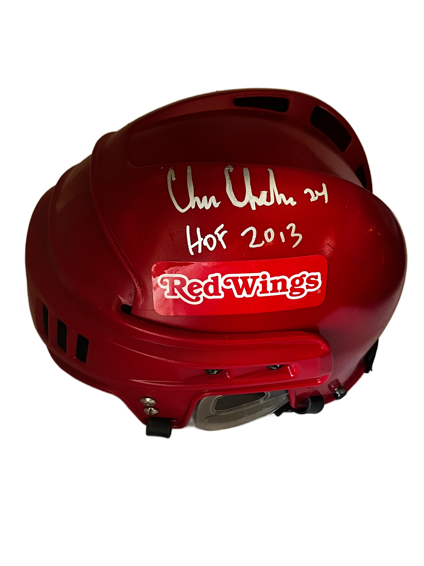 Chris Chelios Autographed Detroit Red Wings Vintage CCM Helmet