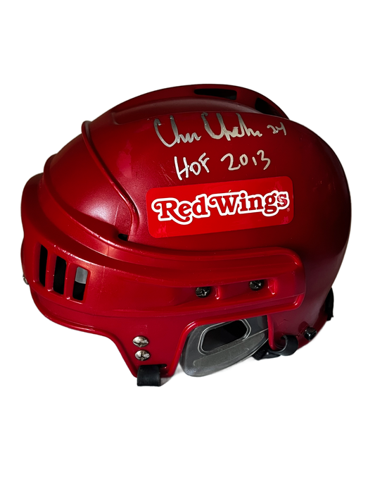 Chris Chelios Autographed Detroit Red Wings Vintage CCM Helmet