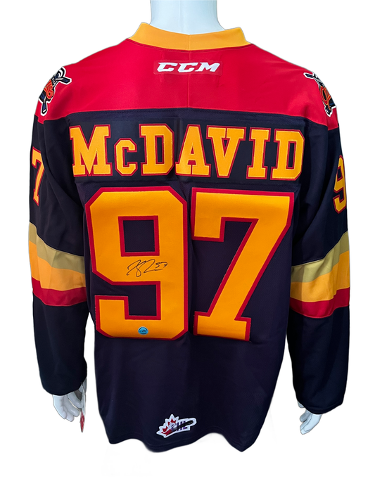Connor McDavid Autographed Erie Otters CCM CHL Jersey