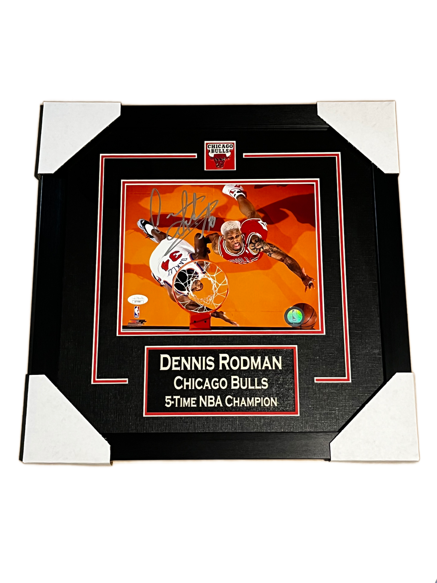 Dennis Rodman Chicago Bulls Autographed Framed 8x10