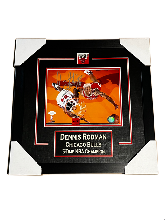 Dennis Rodman Chicago Bulls Autographed Framed 8x10