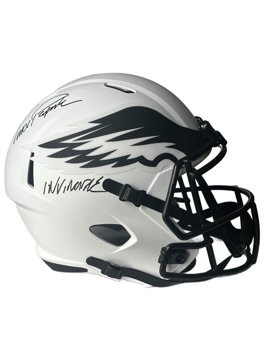 Vince Papale Signed Inscribed "Invincible" FS Eagles Football Helmet