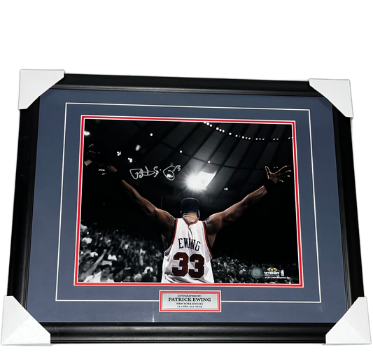 Patrick Ewing Autographed Framed 16x20 Steiner Sports