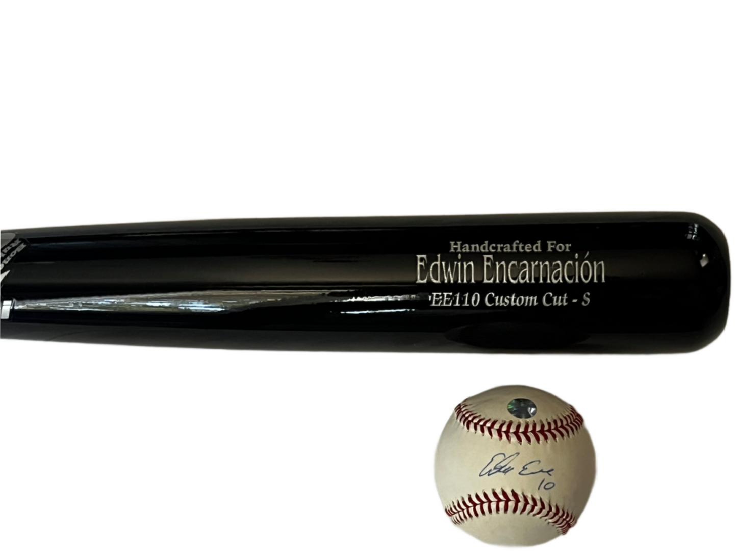 Toronto Blue Jays Edwin Encarnacion Baseball Bat And Autographed Baseball