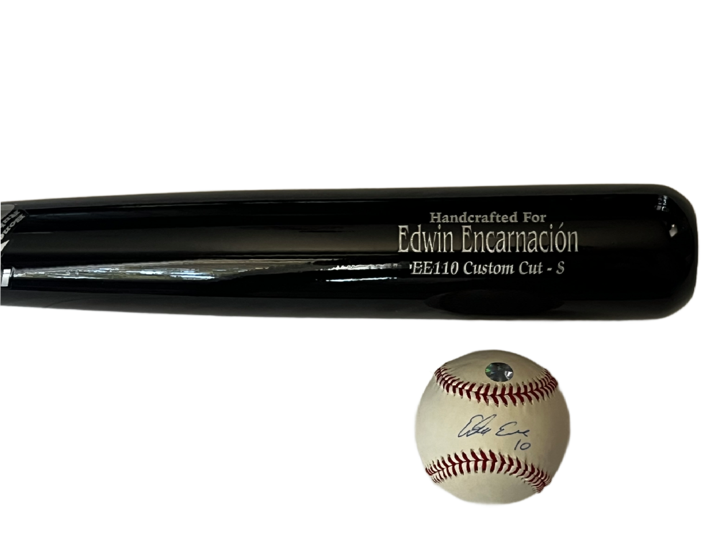 Toronto Blue Jays Edwin Encarnacion Baseball Bat And Autographed Baseball