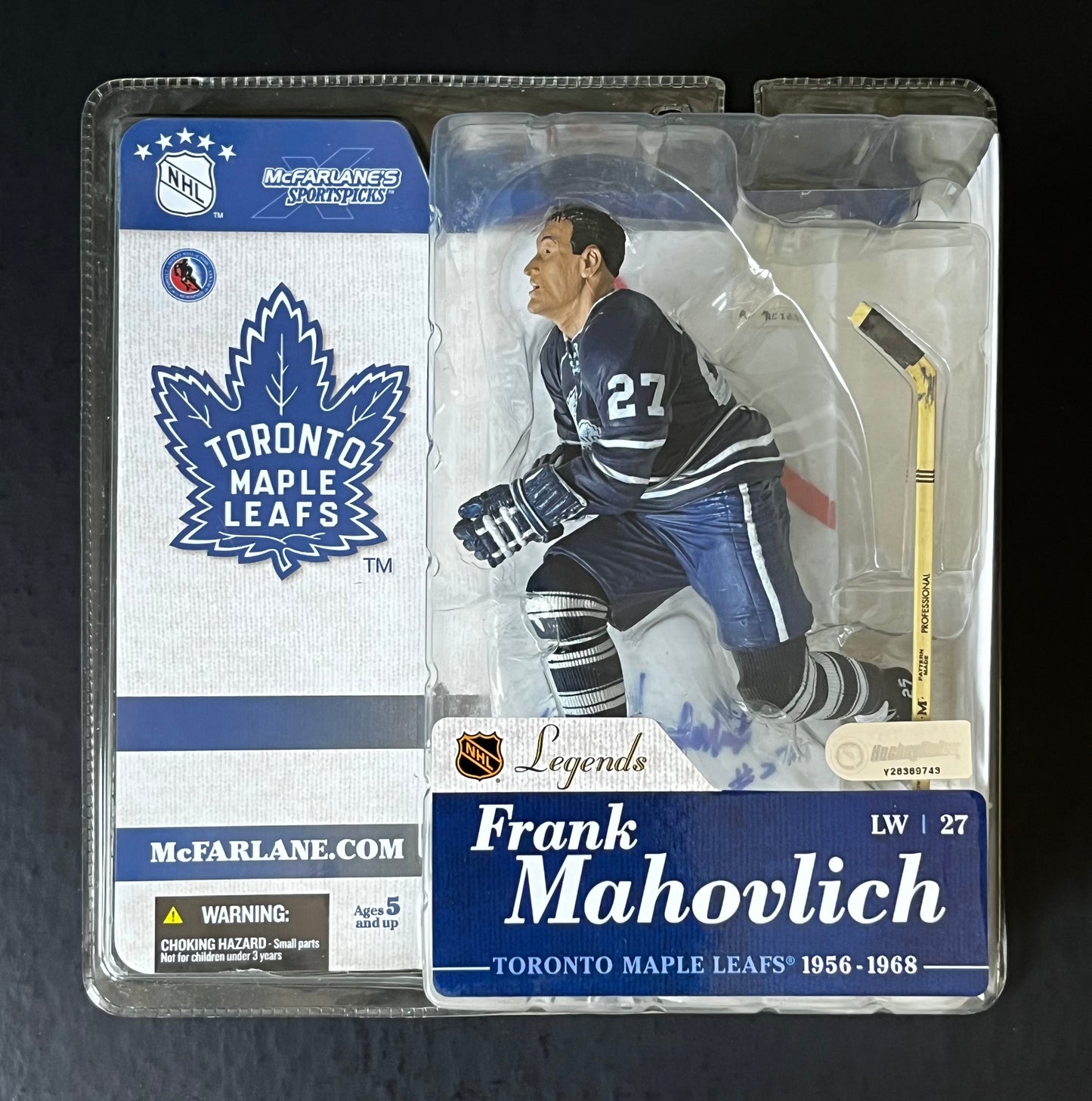 Frank Mahovlich Autographed McFarlane Figure
