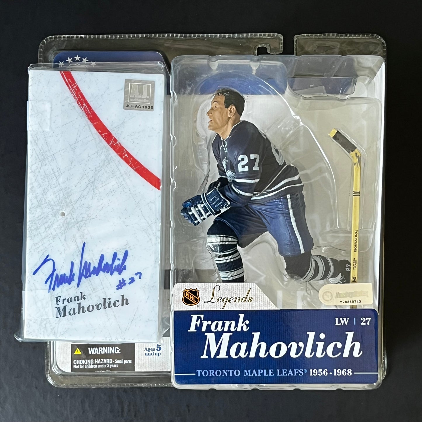 Frank Mahovlich Autographed McFarlane Figure