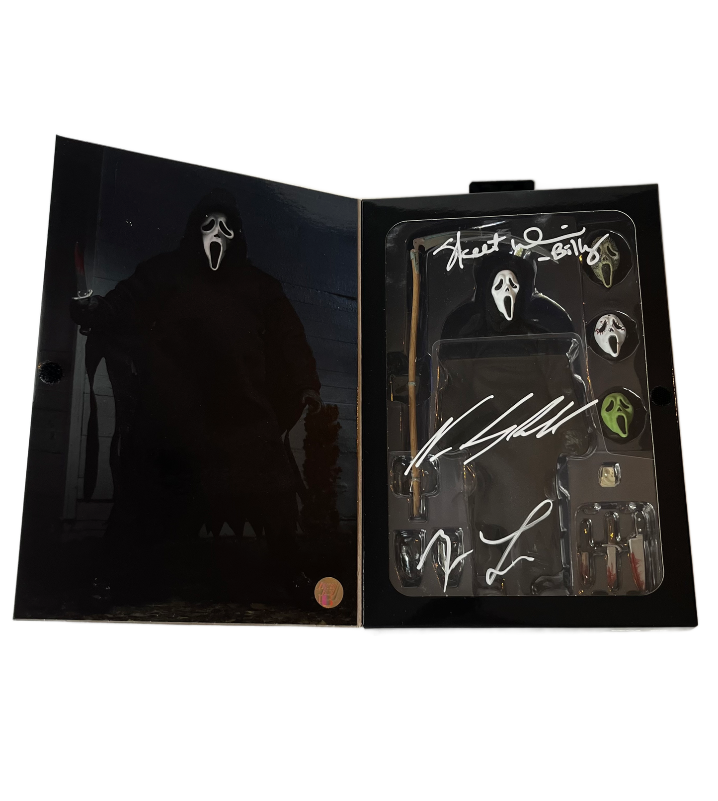 Neve Campbell, Matthew Lillard & Skeet Ulrich Signed Scream Ghost Face Action Figure