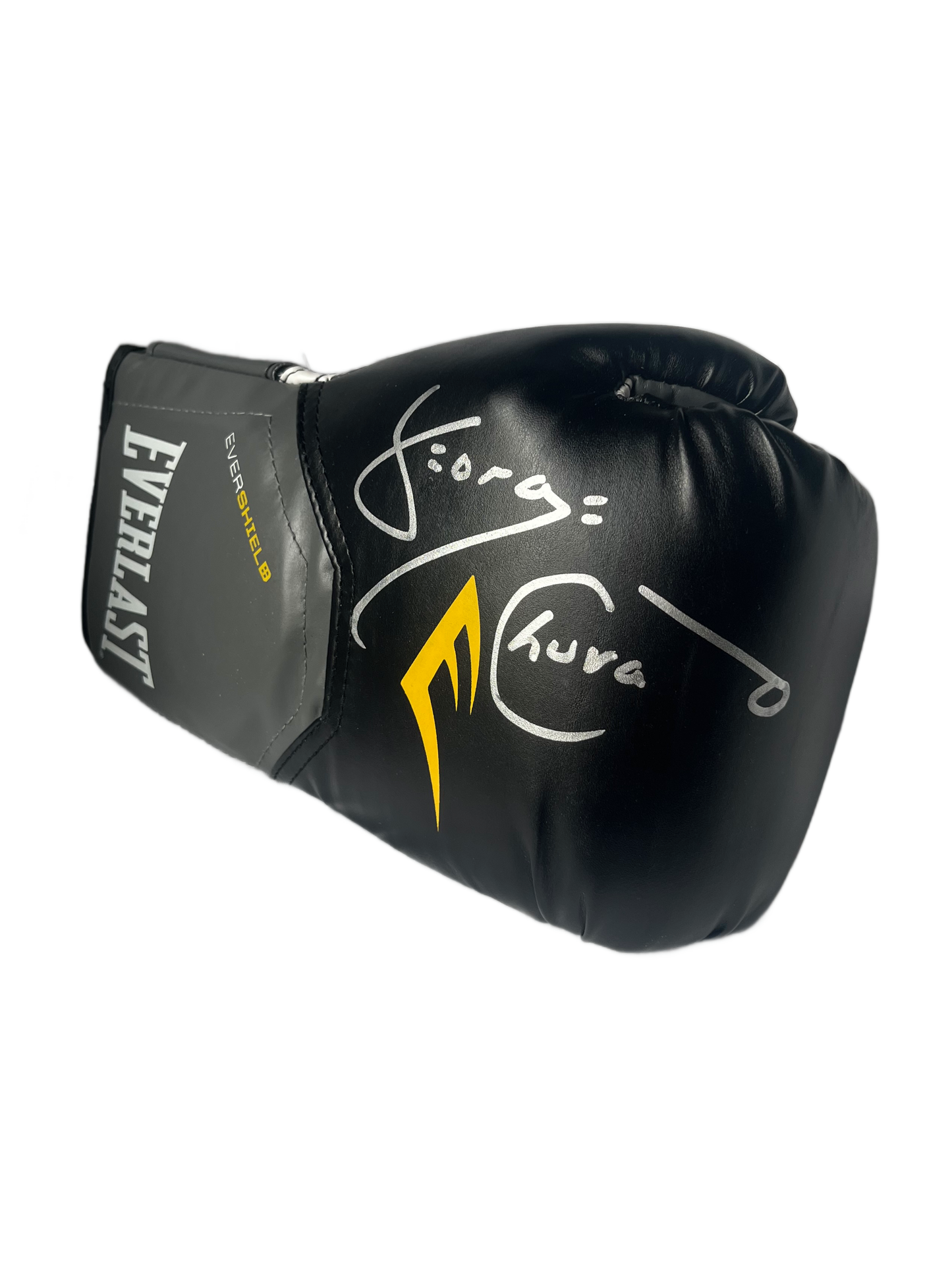 George Chuvalo Autographed Black Everlast Boxing Glove