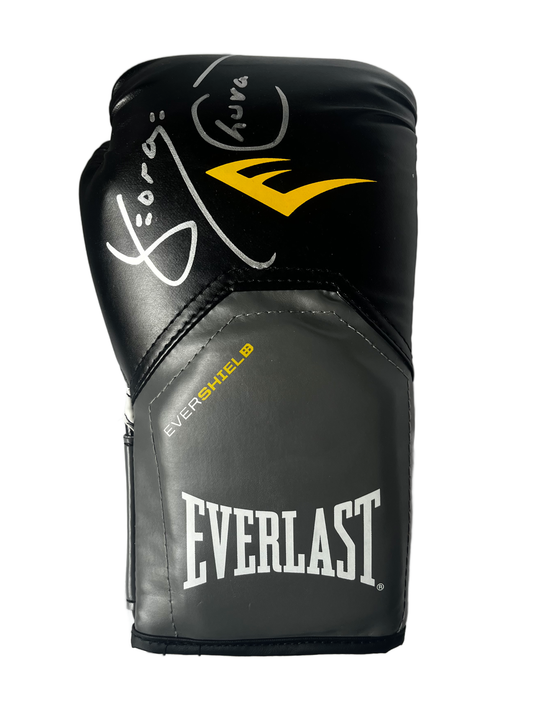 George Chuvalo Autographed Black Everlast Boxing Glove