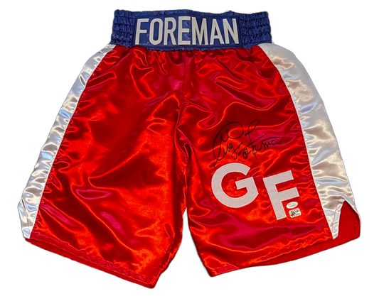 George Foreman Autographed Boxing Trunks