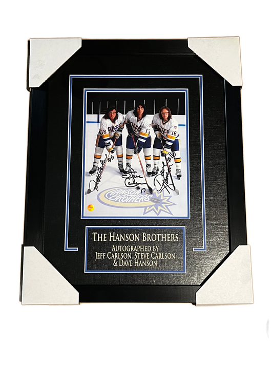 Hanson Brothers Autographed 8x10