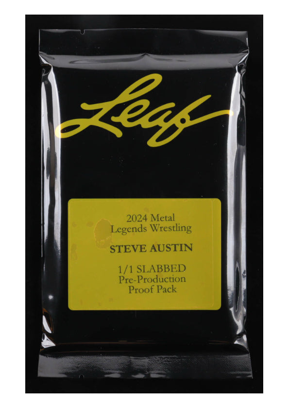 Steve Austin 2024 Leaf Metal Legends Wrestling Slabbed #1/1 Pre-Production Proof Mystery Pack