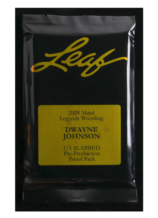 Dwayne Johnson 2024 Leaf Metal Legends Wrestling Slabbed #1/1 Pre-Production Proof Mystery Pack